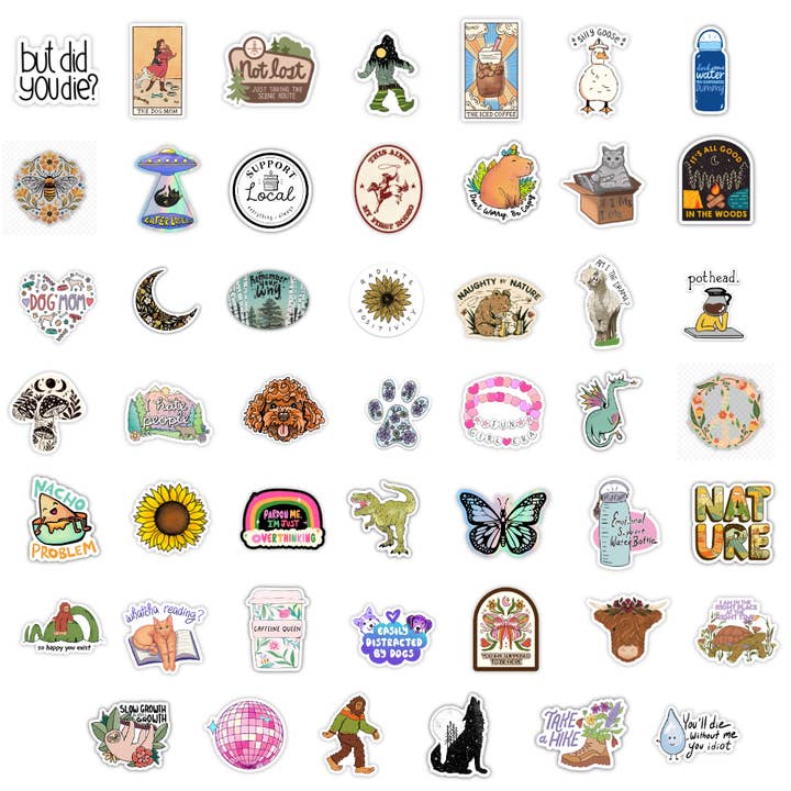Best Selling Big Moods Sticker Bundle- 48 Top Designs! for wholesale by Big Moods