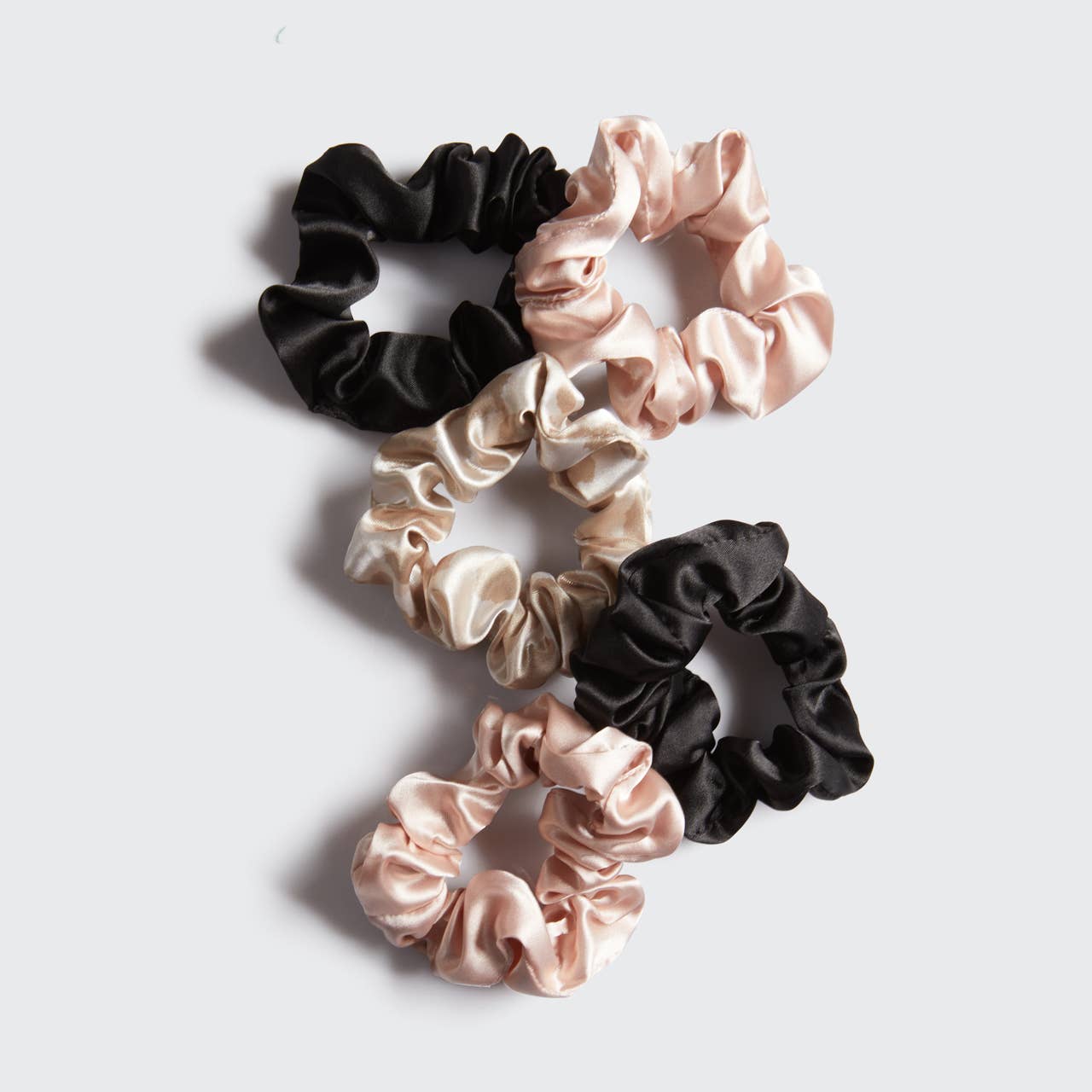 KITSCH - Wholesale Scrunchie - Women's - Satin Sleep Scrunchies 5pc - Assorted1