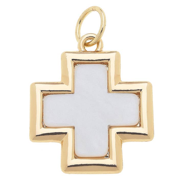 Canvas Style – wholesale Individual charm/pendant – Outline Charm in Mother of Pearl1