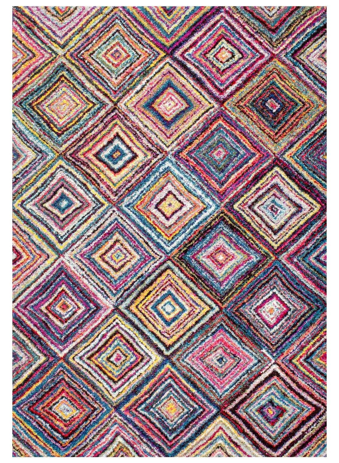 Multicolore Tapis salon CARRE BOUTIK Oeko tex en vente sur Faire0