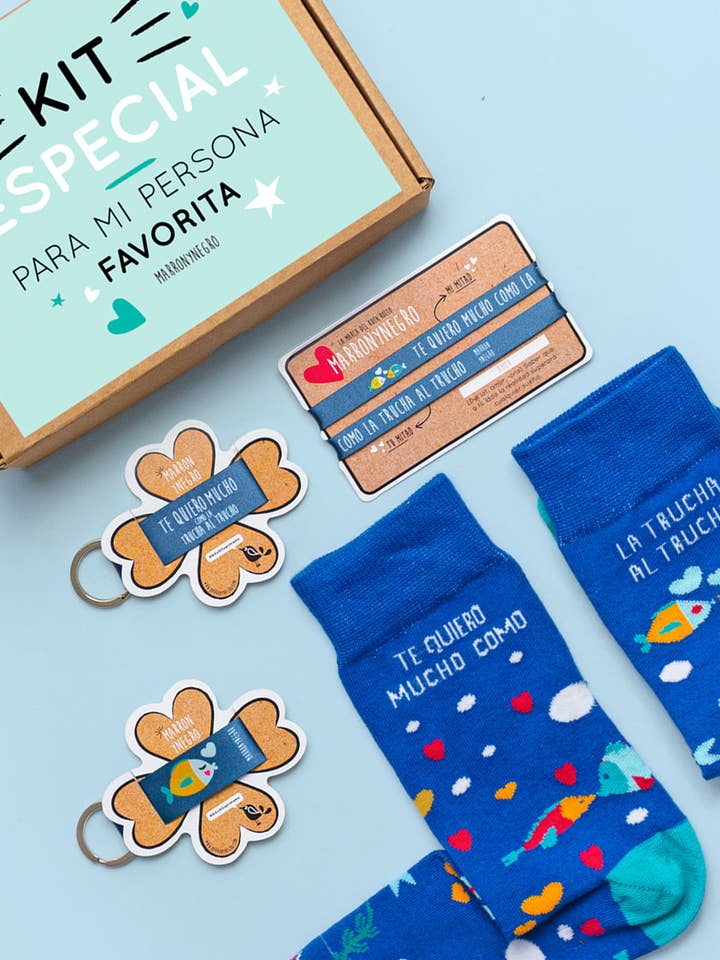 Set 2+2+2 «I love you like trout to trout» für den Großhandel von Marronynegro