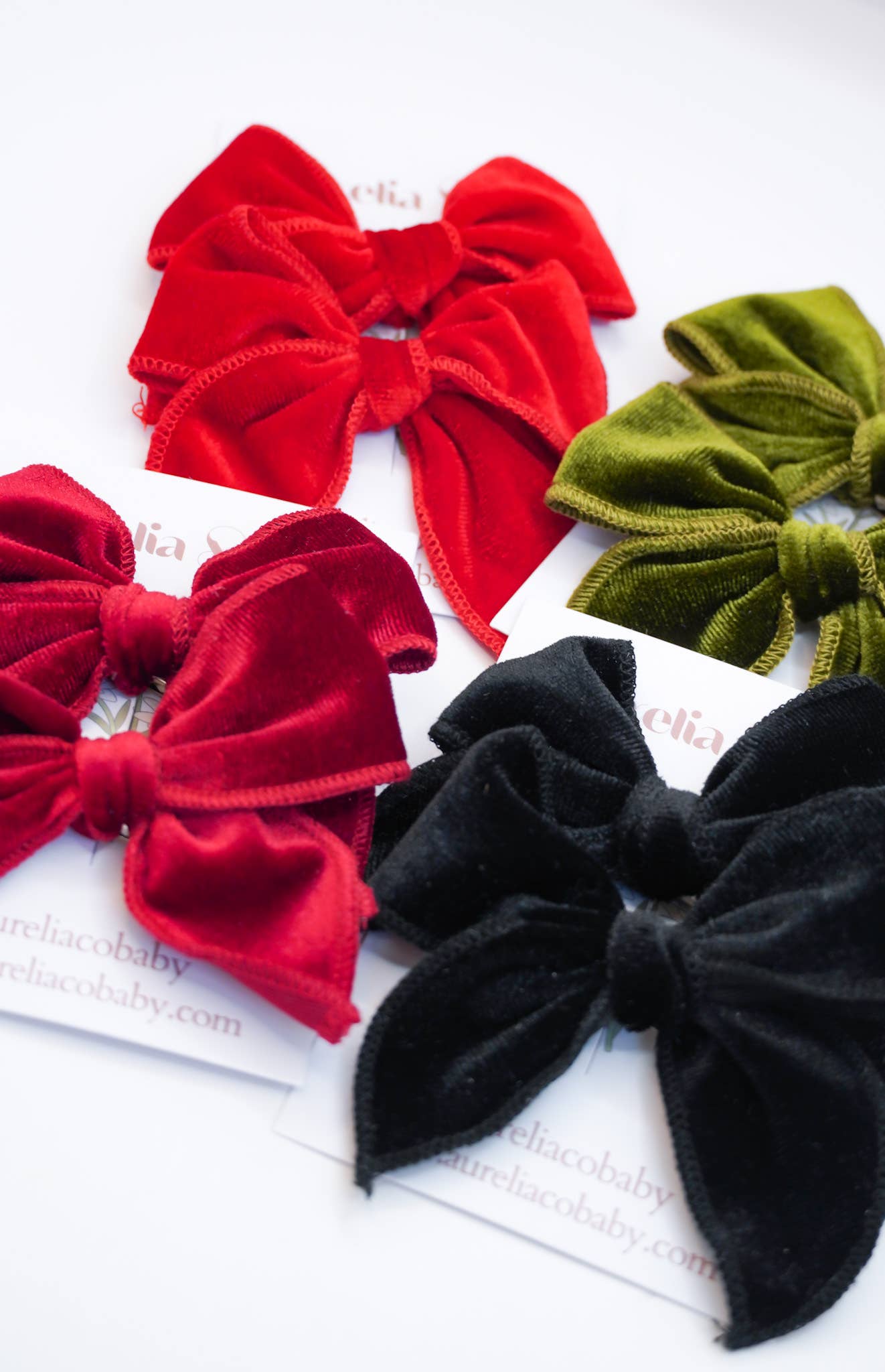 Aurelia & Co. Baby - Wholesale Hair Bow - Kids - Luxe Velvet Fable Hair Bows for Holiday Christmas 20254