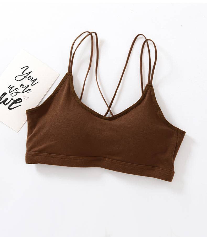 HIDDENBRAND - Wholesale Bralette - Women's - Soft Breathable Cotton Padded Bra Bralette crop top3