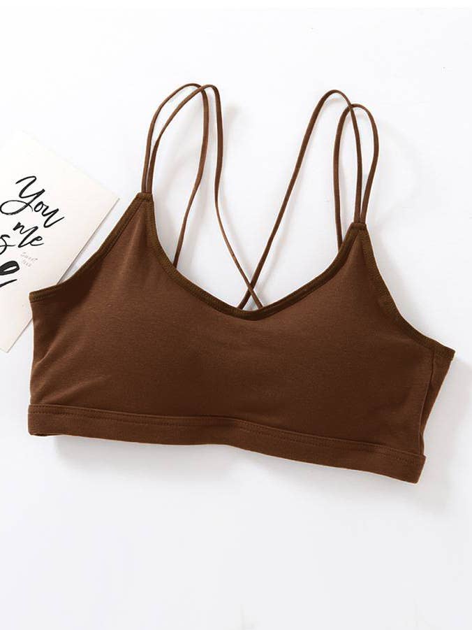 HIDDENBRAND - Wholesale Bralette - Women's - Soft Breathable Cotton Padded Bra Bralette crop top3