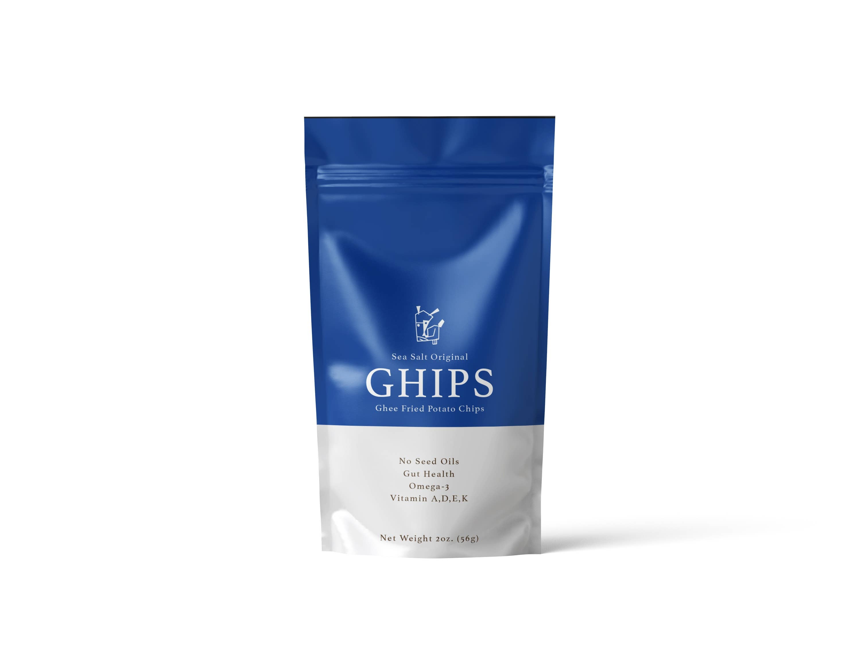 Ghips - Vente Chips - Chips de pommes de terre au ghee - Sel de mer - Pack de 121