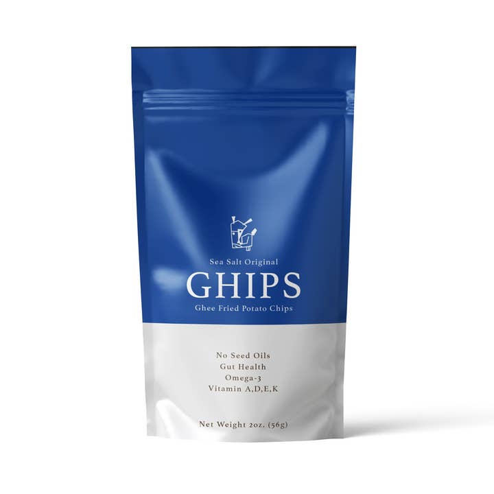 Ghips - Wholesale Crisps - Ghee Potato Chips - Sea Salt - 12 Pack1