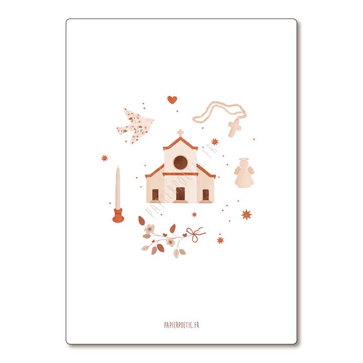 Postcard / Card "Congratulations on your baptism" for wholesale by Papier Poetic