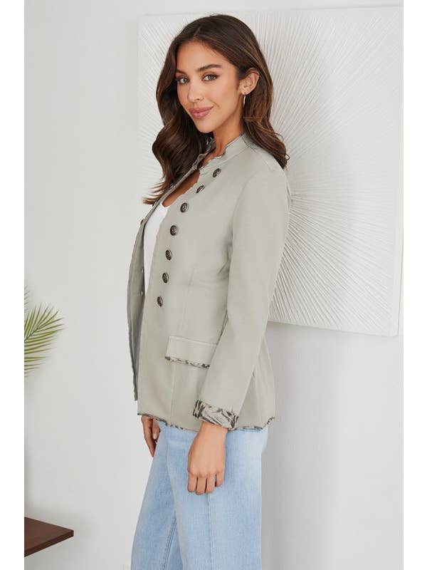 VENTI6 - Wholesale Blazer - Women's - SGT PEPPER BLAZER JACKET (516135-CHEETAH)