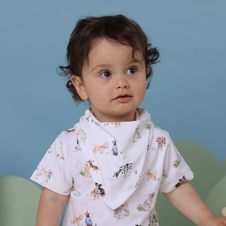 Dog Park Organic Dribble Bib for wholesale by Snuggle Hunny