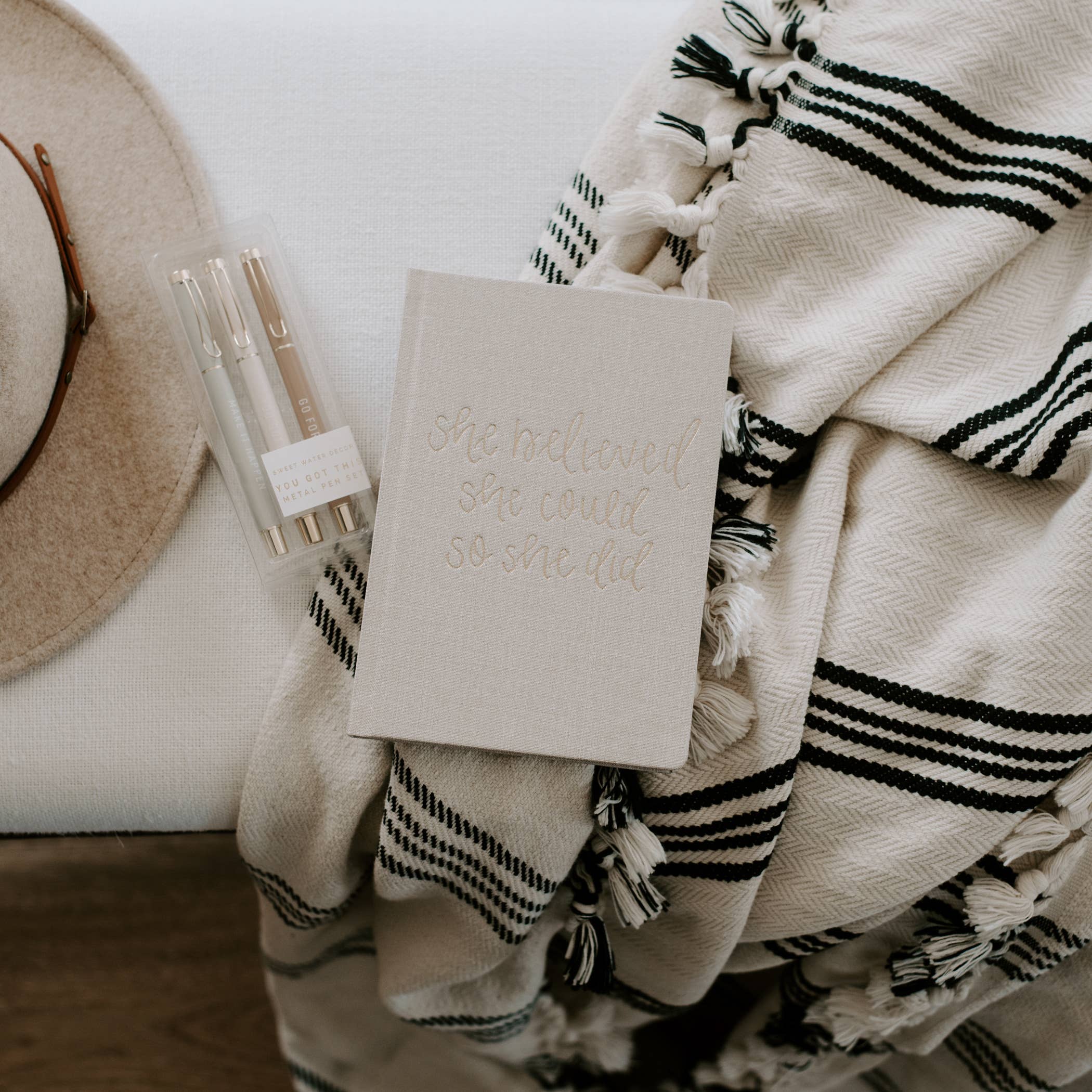 Sweet Water Decor - Wholesale Journal/Diary - She Believed She Could Fabric Journal - Home Decor & Gifts2