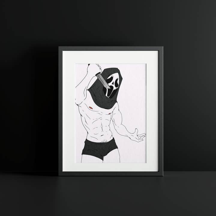 Qweer Co - Wholesale Art Print - Sexy Horror Poster Art Print - Ghostface - A3 Size