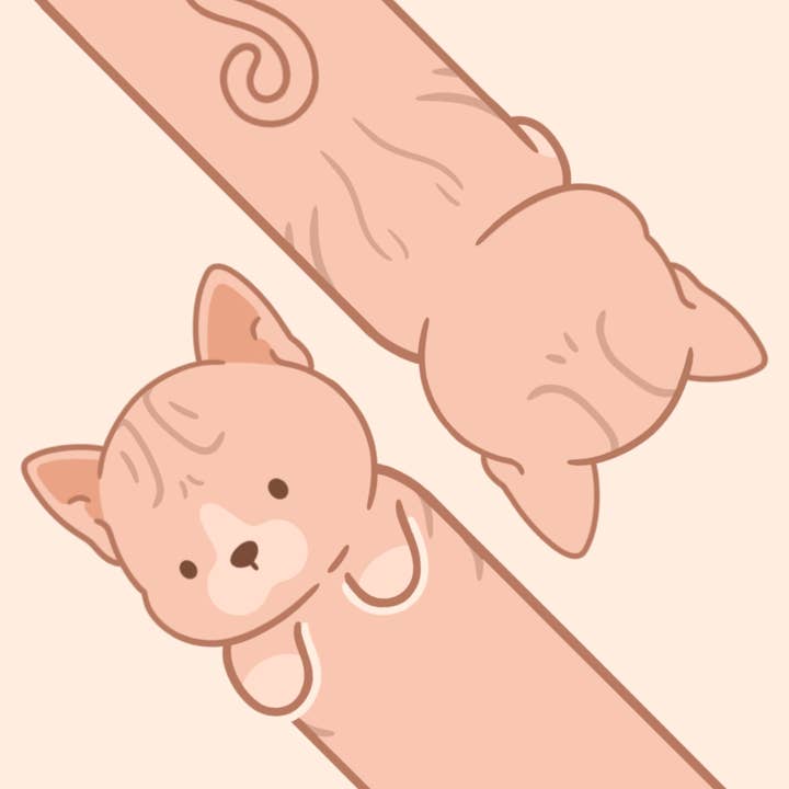 Sphynx, Naked Cat Peeking Bookmark for wholesale by izzoo