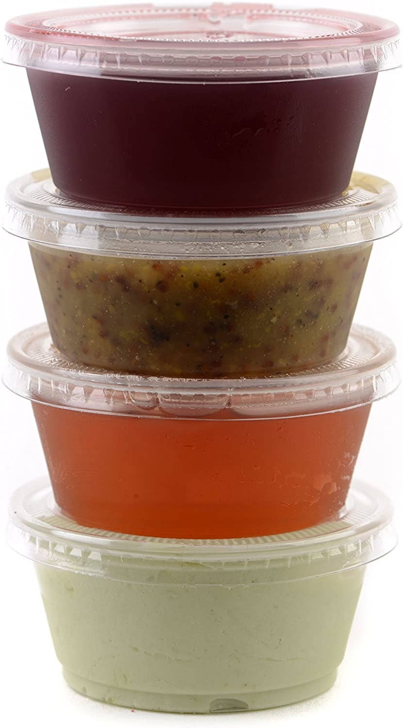 EcoQuality - Wholesale Food Storage Container - 3.25Oz Clear Leak Proof Plastic Condiment Souffle Containers1
