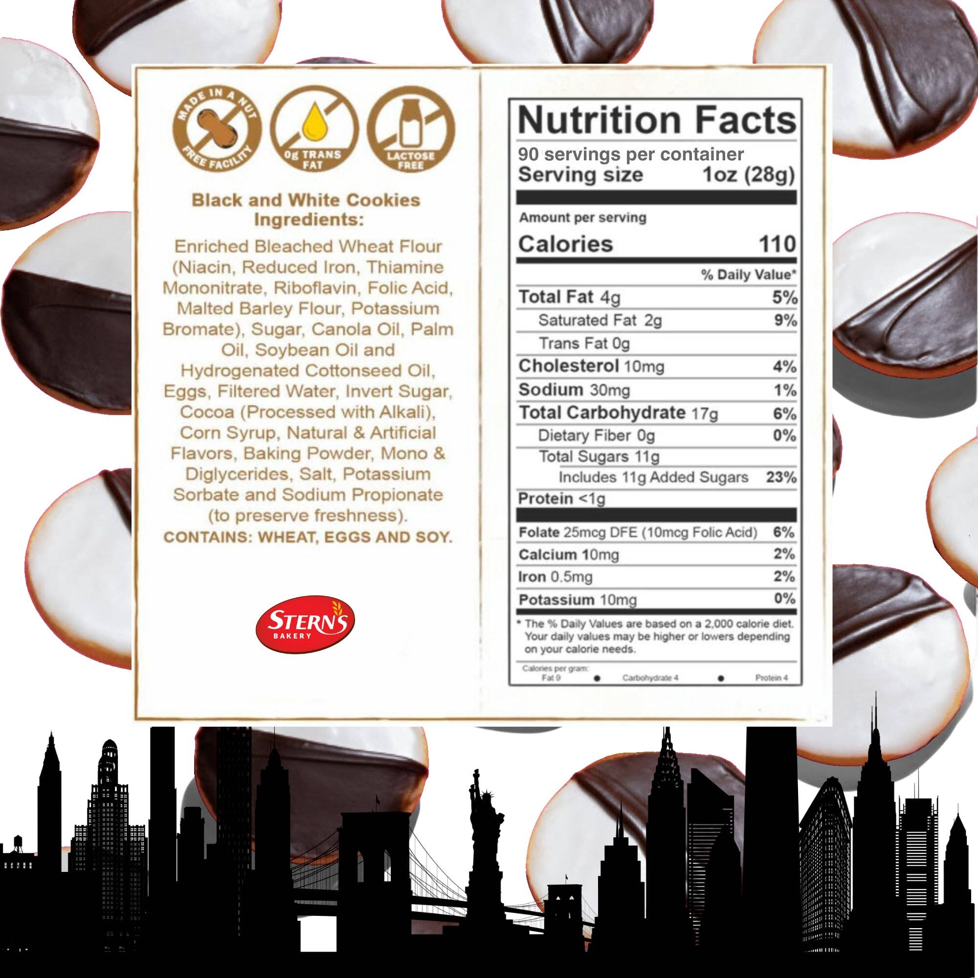 Stern's Online - Wholesale Cookie - Black & White Cookies | 90 Individually Wrapped Cookies 1