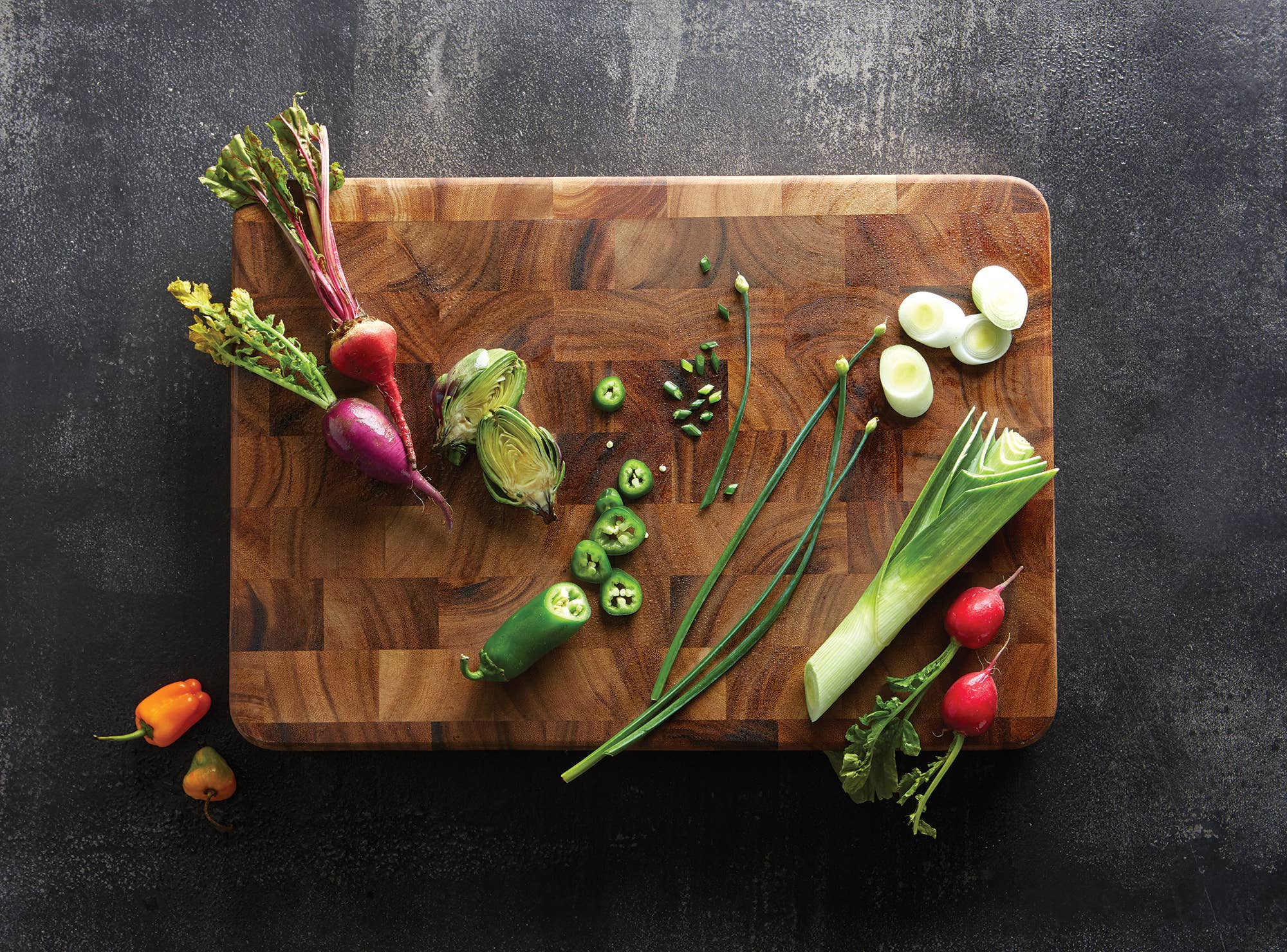 Fox Run Brands - Venta al por mayor Tablas de cortar - Estación de preparación de granos grandes de Ironwood, acacia, 20 x 14 x 1.25 pulgadas2