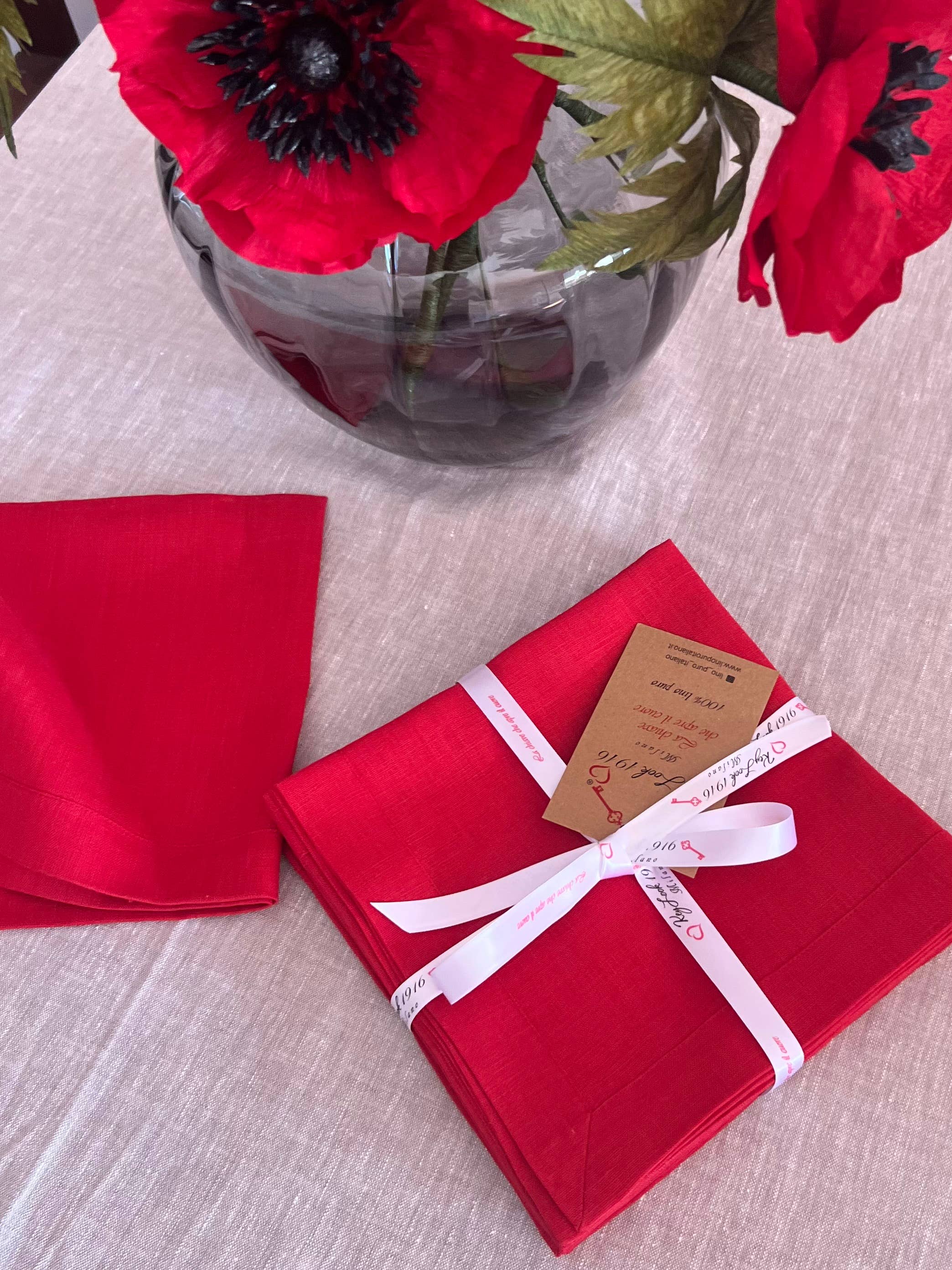 KEY LOOK1916 MILANO - Wholesale Dinerservet - Linnen servetten met frame2