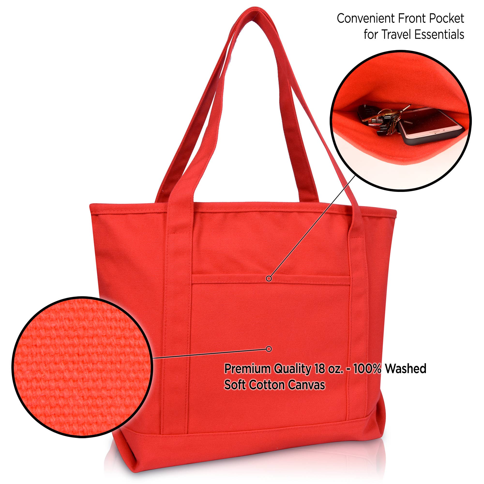 Dalix – wholesale Tote bag – Women's – DALIX 20" Solid Color Cotton Canvas Shopping Tote Bag33