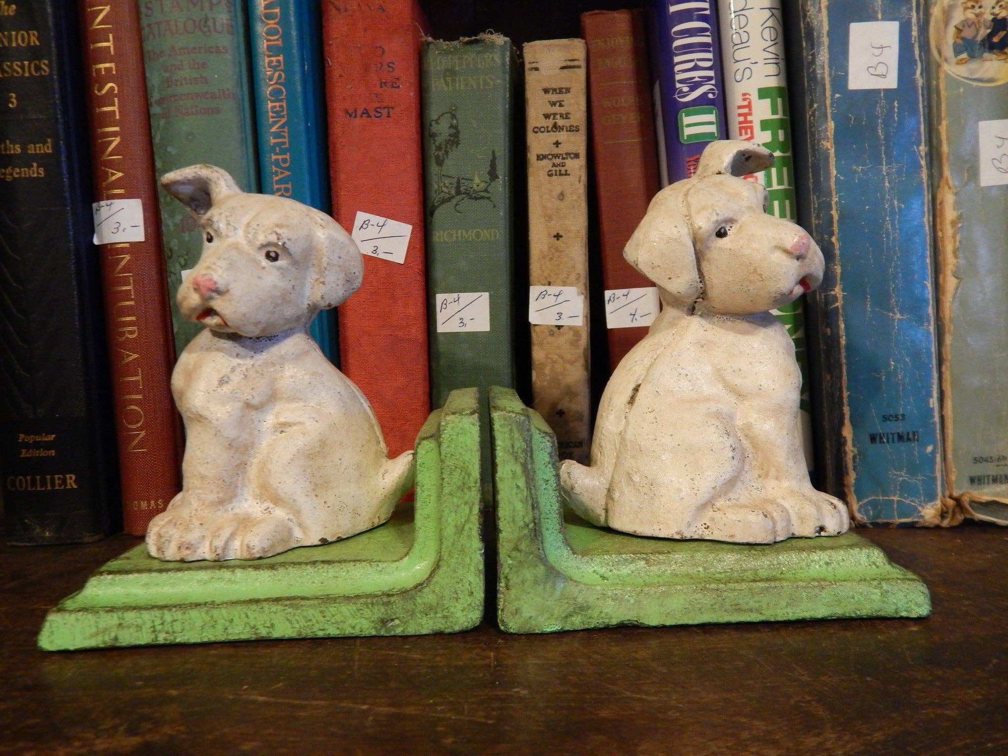Repro Depot - Wholesale Bookend - Bookends -Cast Iron Pair Vintage Dogs0