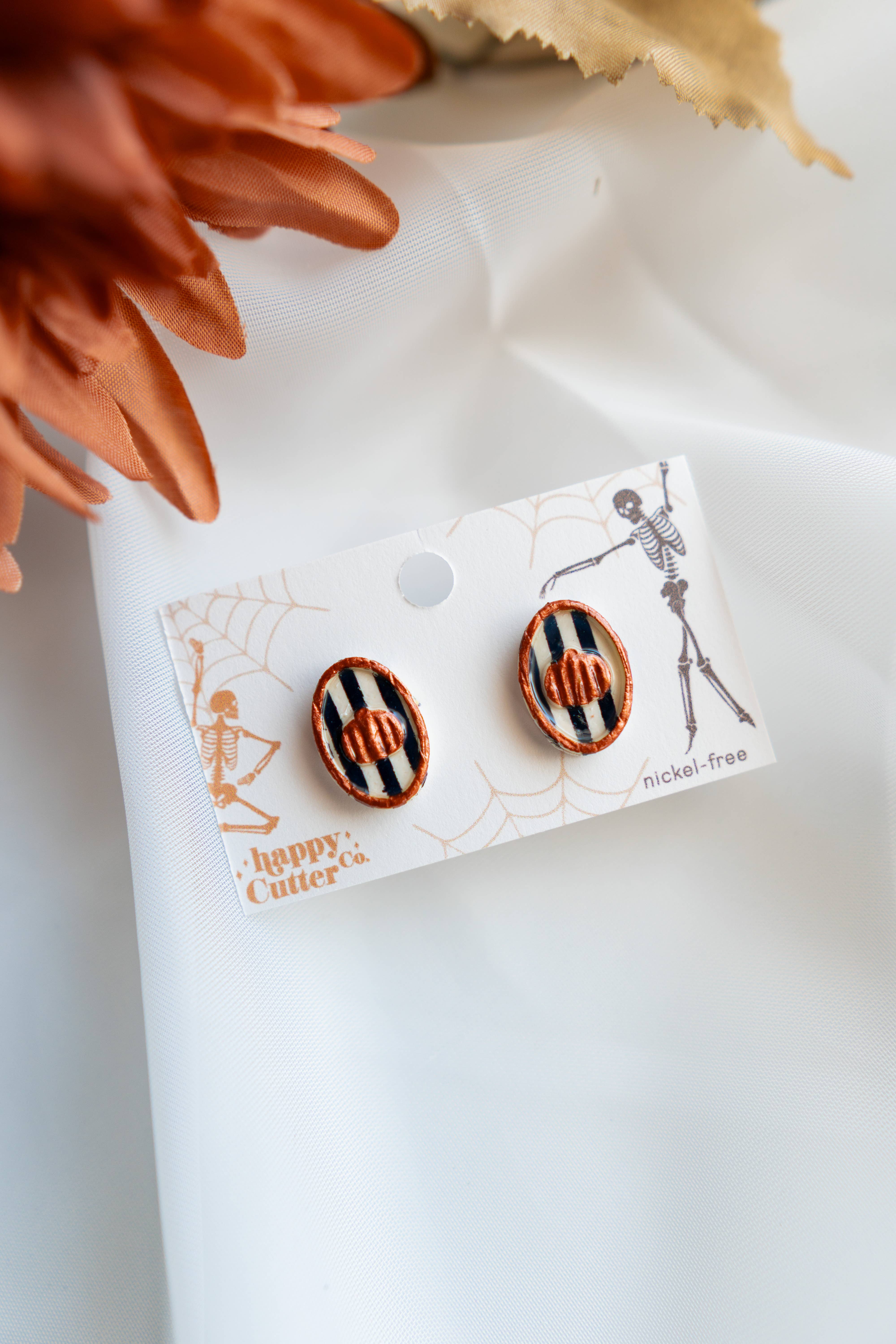 Happy Cutter Co - Wholesale Stud/Post Earrings - Halloween Stud Earrings | Cute Oval Halloween Accessories1