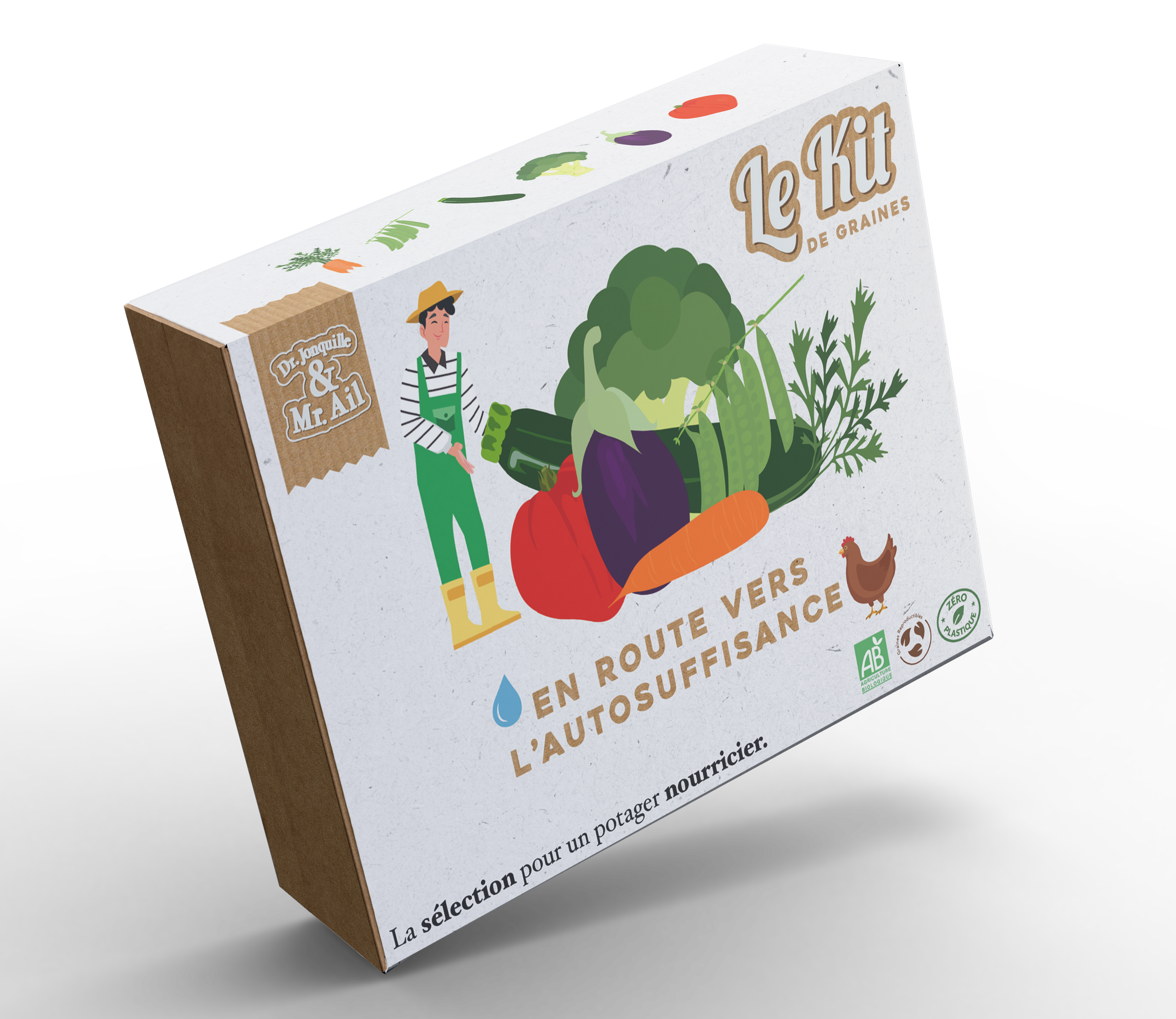 Dr. Jonquille & Mr. Ail - Venta al por mayor Semillas de plantas - Kits de jardinería - Caja de regalo vegetal Navidad1