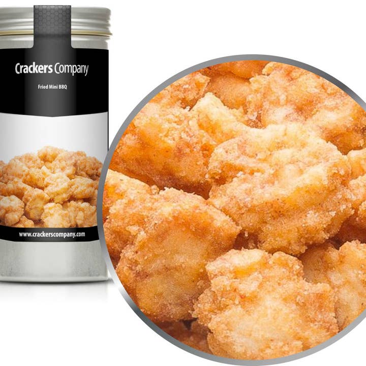 Stegt mini BBQ PU med 40 stk. og 35g indhold pr stk. for engroshandel hos CrackersCompany