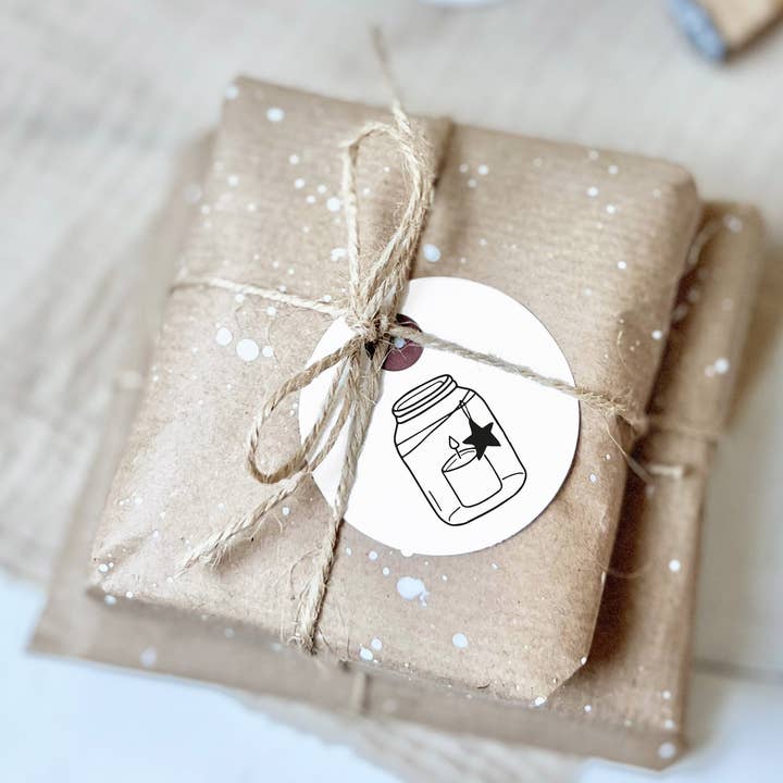 Stämpel Värmeljus med Stjärna | Julstämpel för wholesale av Der kleine Sperling