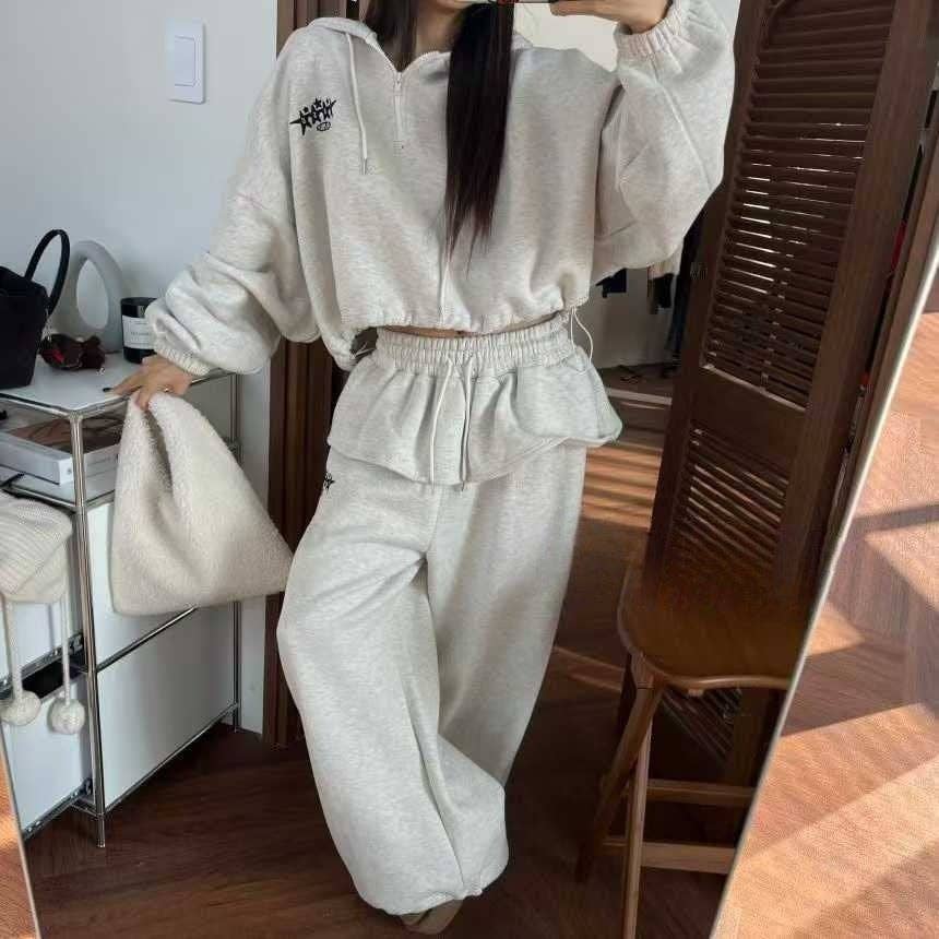 Little Light - Wholesale Lounge Set - Women's - Cozy Layer Ruffle Hoodie Set8