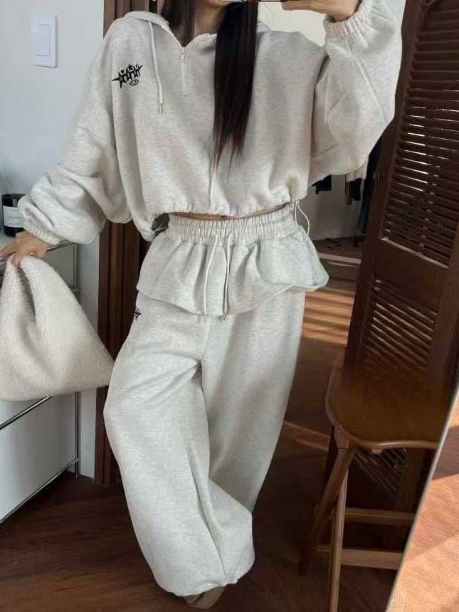 Little Light - Wholesale Lounge Set - Women's - Cozy Layer Ruffle Hoodie Set8