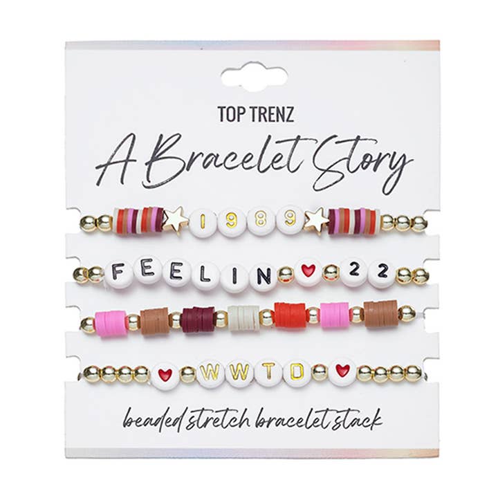Top Trenz Inc - Wholesale Beaded Bracelet - A Bracelet Story - Eras Edition Beaded Stretch Bracelets Set