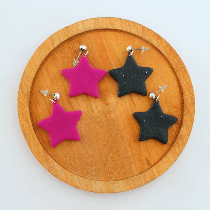 Glitter Star Earring Dangles for wholesale by Sweets & Pearls