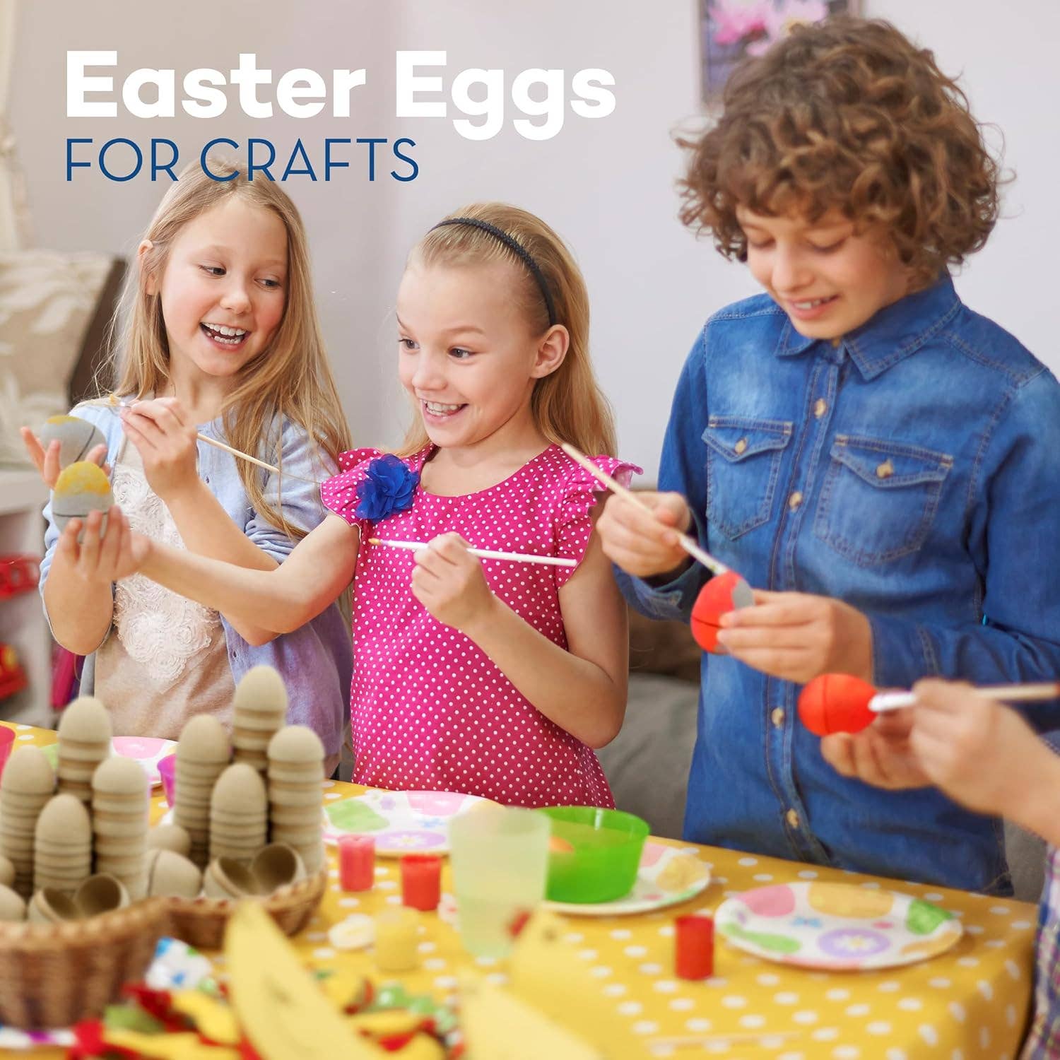 4E's Novelty - Wholesale DIY Craft Kit - 4E's Novelty 12 Pack DIY Paper Mache Easter Eggs – Paintable & Fillable for Easter Crafts6