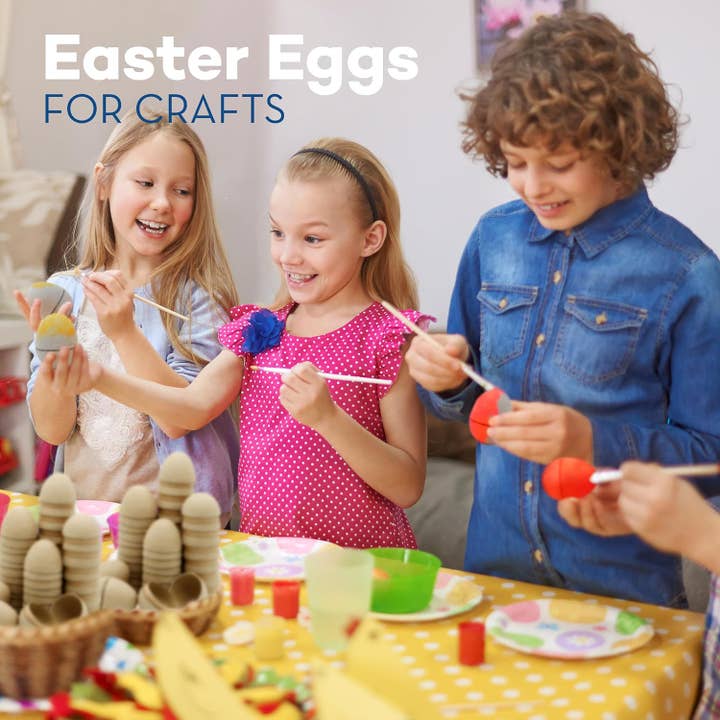 4E's Novelty - Wholesale DIY Craft Kit - 4E's Novelty 12 Pack DIY Paper Mache Easter Eggs – Paintable & Fillable for Easter Crafts6