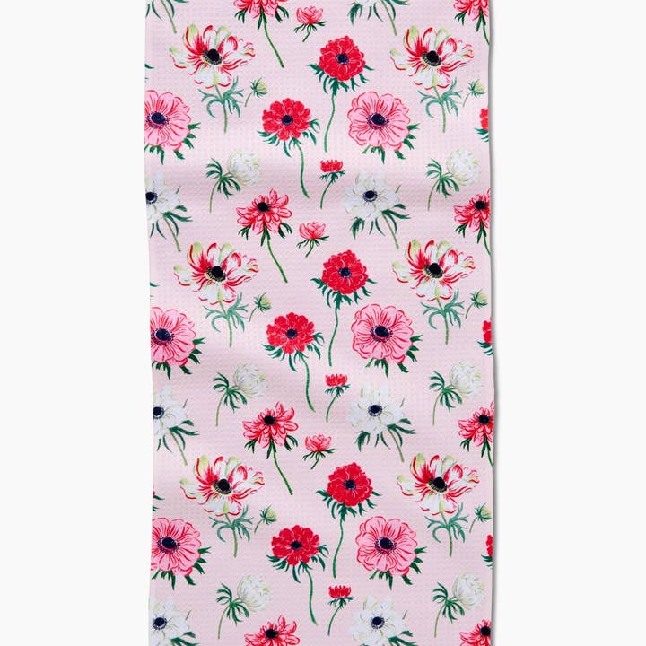 Geometry - Wholesale Tea Towel - Anemone Garden Flowers Bar Towel