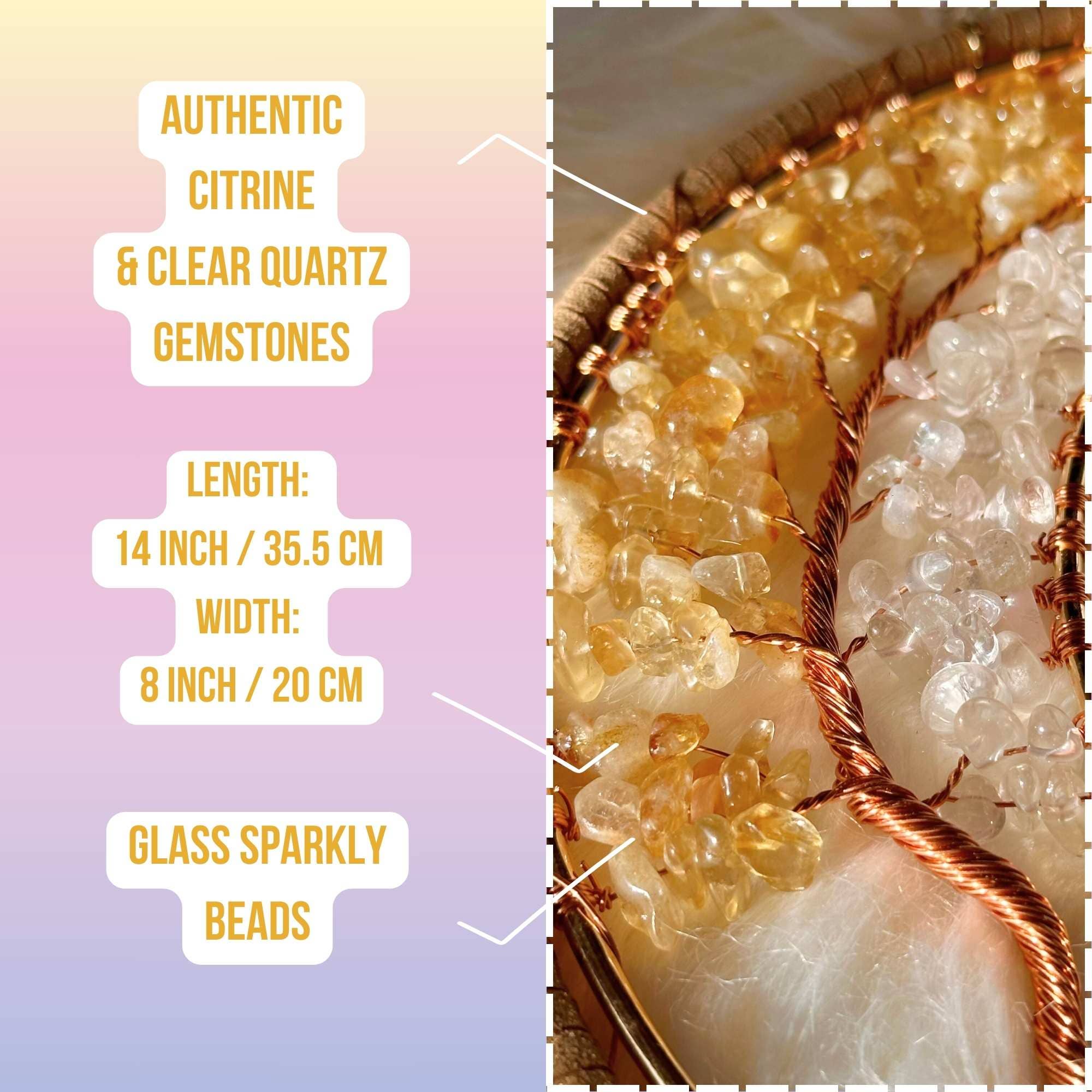 LilAryenne | Jewelry & Suncatchers - Wholesale Suncatcher - Citrine Crystal Suncatcher - Gemstone - Moon Decor Gift6