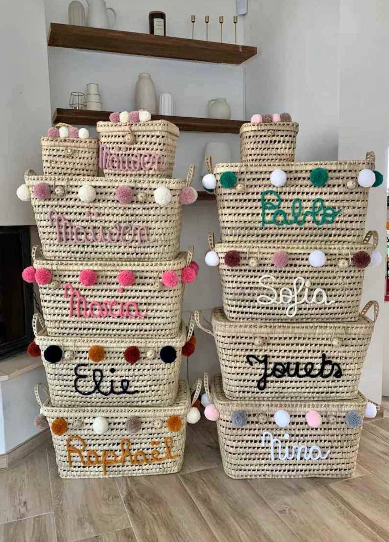 Mikwi - Wholesale Toy Storage Box - Kids & Baby - Personalized toy trunk, Pompoms TOY BOX   -WHOLESALE 10