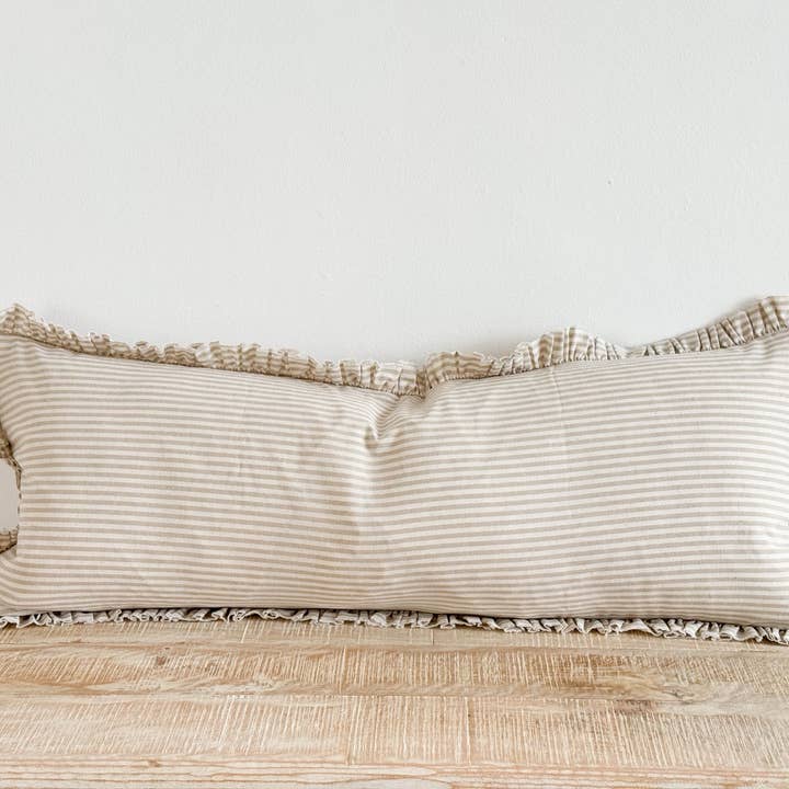 Ellenvale Trade - Wholesale Cushion Set - Darcy Cotton Cushion Cover 80x30 - Beige & Cream