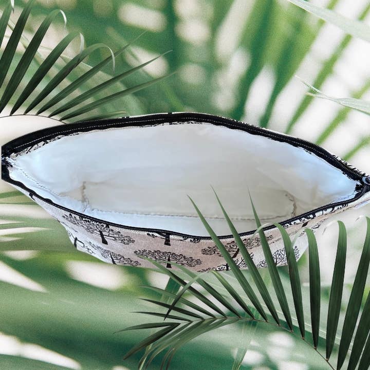 everydaybags.gifts - Wholesale Toiletry Bag - Women's - Eco-Friendly Handmade Washbag – Black Mulberry Fabric3