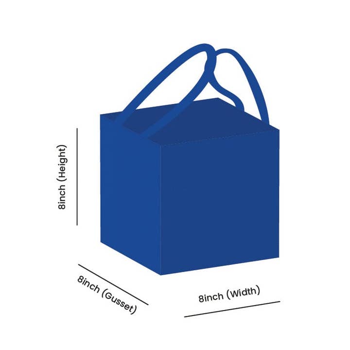 Non Woven Totes - Wholesale Tote Bag - Unisex - Custom Printed Non-Woven Bakery Tote Bags - 8x8x8 | Squared Tote Bags
