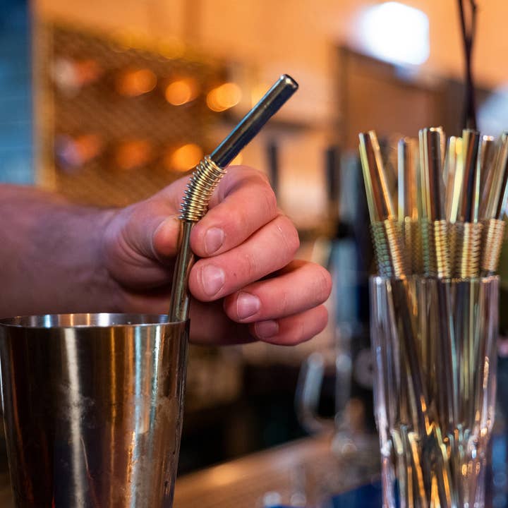 ECOlunchbox - Wholesale Drinking straw - Turtleneck Stainless Steel Bendable Straw sets3