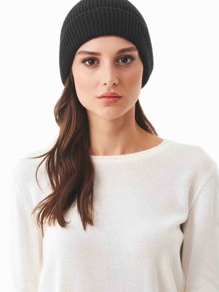 Gorro unisex Strick de lana merina ecológica y algodón ecológico para venta al por mayor de ORGANICATION