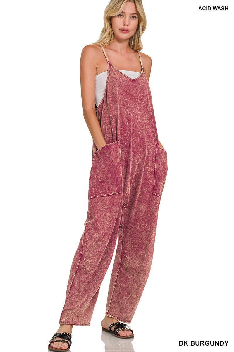 Vanilla Monkey - Wholesale Jumpsuit - Women's - Spaghetti Strap Scoop Neck Jumpsuit With Pockets2