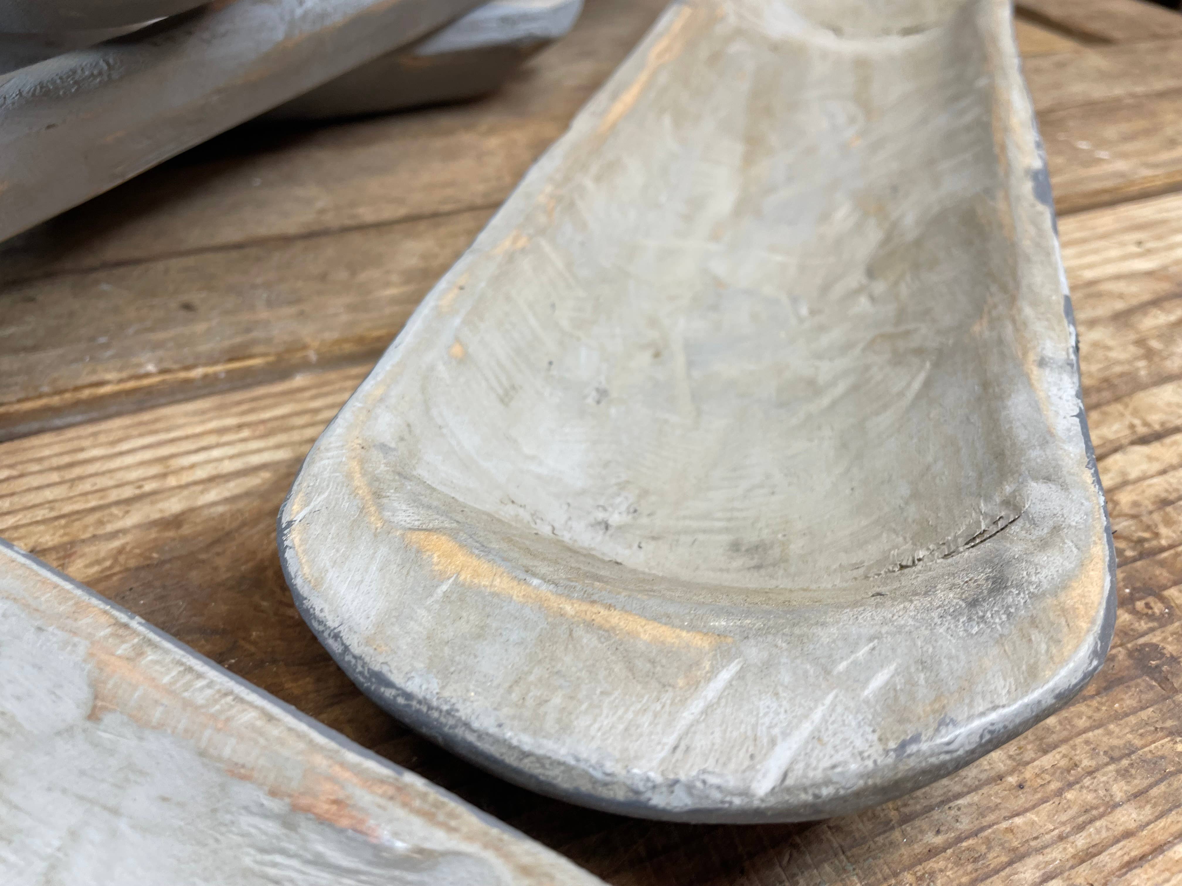 My Amigos Imports - Wholesale Decorative Plate/Dish/Bowl - Baguette-Bowl-ER-Home Decor #2-Sm Baguette-Shallow-Gray #84