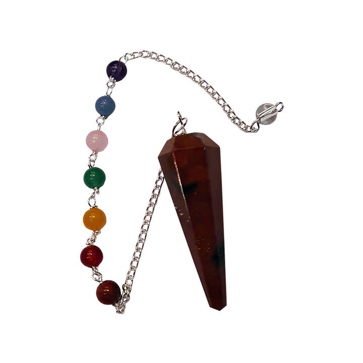 VIE - Wholesale Meditation Supplies - Pendulum with 7 Chakra Beaded Chain6