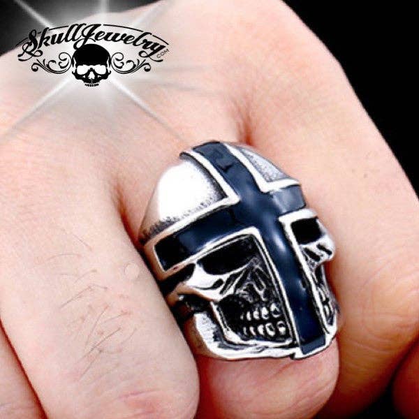 SkullJewelry.com - Wholesale Wedding Band/Ring - Holy Crusader Skull Ring - Symbol of Power and Protection (#654)1
