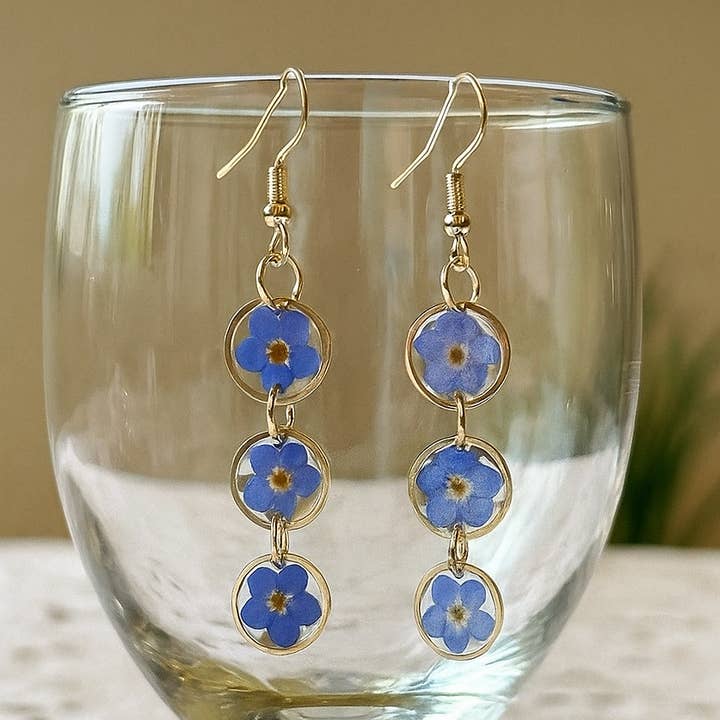 Wild & Free - Vendita all'ingrosso Orecchini pendenti - Orecchini in resina e fiori naturali0