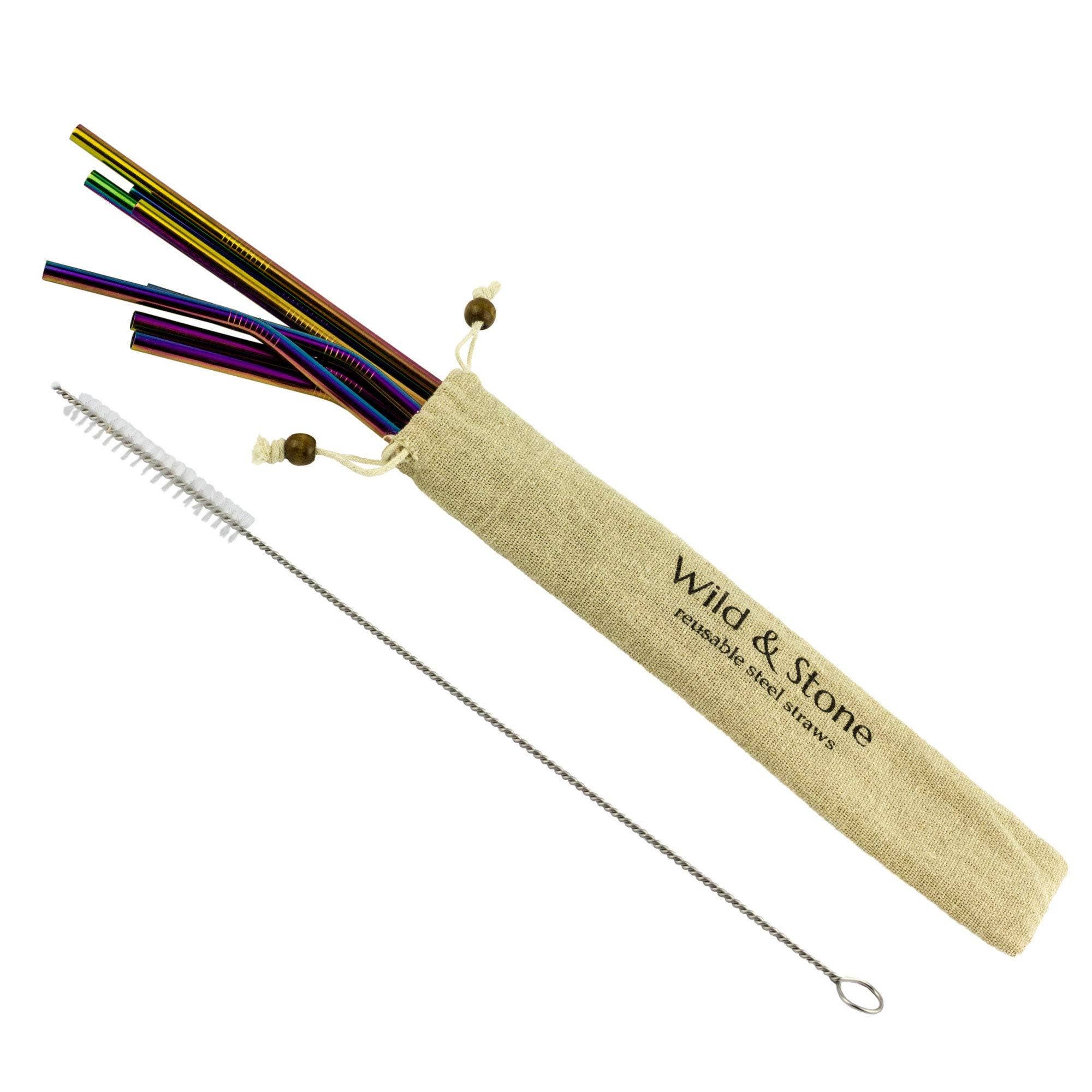 Wild and Stone – Engroshandel Sugerør – Genanvendelige Metal sugerør - rustfrit stål (Rainbow)2