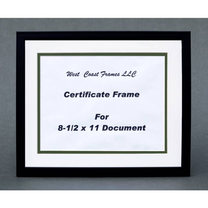 Red Certificate Frame for a 8-1/2 x 11 Document - Double Mat for wholesale on Faire