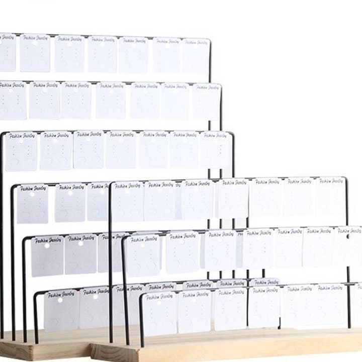 Zakka - Wholesale Jewelry Stand & Display - 3-Tier Metal Earring Card Holder Wired Jewelry Hanger Rack2