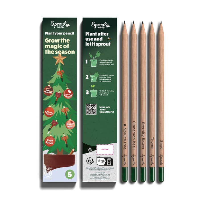 SproutWorld - Wholesale Pencil - SproutWorld Plantable Pencils | X-mas · 5 pack7