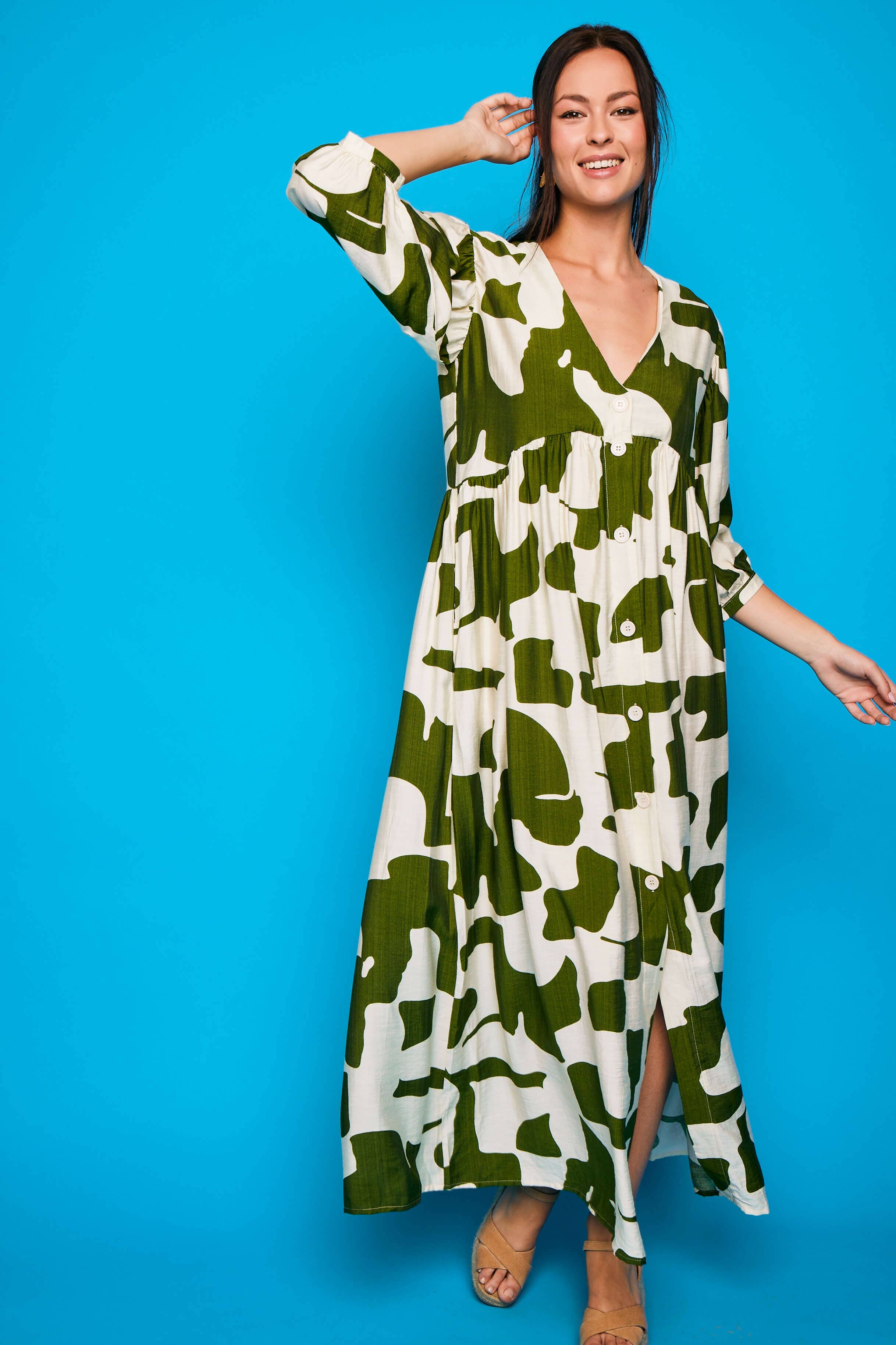 Smile - Wholesale Dress - Women's - Cambrils Long Green Dress4